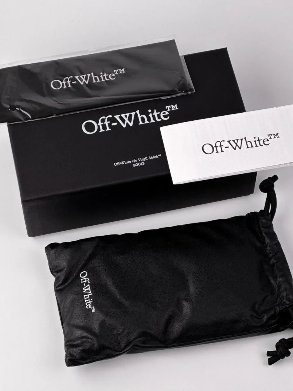 OFF-WHITE OERI008 VIRGIL 1007 BLACK SQUARE DARK GREY SUNGLASSES